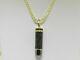 1.50 Ct Round Cut Black Simulated Diamond Bullet Pendant Gift Yellow Gold Plated