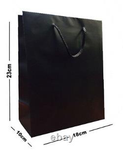 10 Black Matt Laminated Medium Bags Birthday Present Events Party Gift Bag