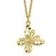 10k Tri Color Black Hills Gold Butterfly Chain Necklace Pendant Charm Insect