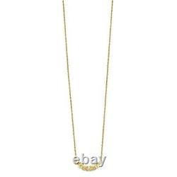10k Tri Color Black Hills Gold Chain Necklace Pendant Charm Tree Leaf Outdoor