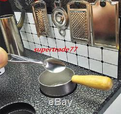 12# Miniature Cook Metal Stove &Tiny Kitchen Mini Cookware B-day Xmas Gift Black