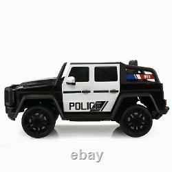 12V Electric Police Kids Ride On Car SUV Truck withLights Remote Christmas Gift