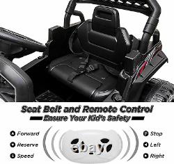 12V Ride On Car RC Truck Remote Control Electric Power Wheels Xmas Gift Black US