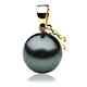13mm Tahitian Black Pearl Pendants Gold Pacific Pearls Christmas Gifts For Wife