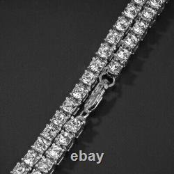 14K Gold 1Row Moissanite Chokers Necklace Tennis Chain Jewelry Hip Hop Gift