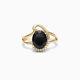 14k Gold Genuine And Black Onyx Designer Christmas Gift Ring Fine Jewelry