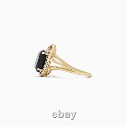 14K Gold Genuine And Black Onyx Designer Christmas Gift Ring Fine Jewelry