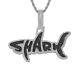 14k Gold Soild 925 Shark Moissanite Necklace Pendant With Rope Chain Hippop Gift