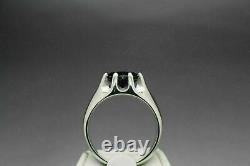 14K White Gold Men's Solitaire Engagement Wedding Ring 2.42 Ct Simulated Diamond
