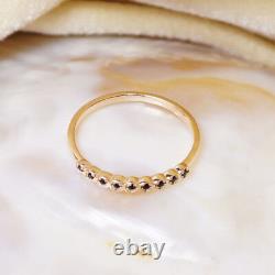 14k gold ringblack diamond ringsolid goldfine ringwedding ringgiftSJR1424
