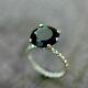 2.00ct Round Cut Black Onyx Solitaire Engagement Gift Ring 14k White Gold Finish