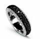 2 Ct Round Black Diamond Simulated Wedding Gift Ring Band 14k White Gold Finish