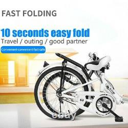 20 7 Speed City Folding Compact Bike Bicycle Urban Commuter Cycling Xmas Gifts