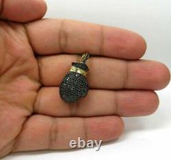 2Ct RD Lab Created Black Diamond New Boxing Glove Pendant 925 Silver Gift chain2