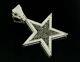 3 Ct Round Cut Simulated Black Diamond Star Gift Pendant 14k White Gold Plated