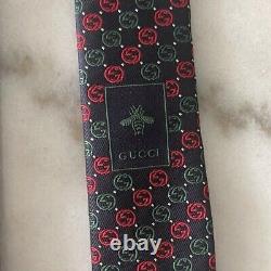 $350 NEW GUCCI Tie Christmas Red Green Black, GG Logo, gift for him husband
