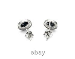 5 Ct Black Diamond Stud Earrings, Certified AAA Grade Christmas Gift