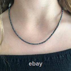 5mm-5.5mm Black Diamond Faceted Beads Necklace-Length 16 Inch-Christmas Gift