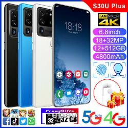 6.8 In Smartphone 12G+512G Android 10 Deca Core Mobile Cell Phone Xmas Best Gift