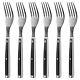 6pcs Forks Set Damascus Steel Kitchen Cutlery Table Dinner Flatware G10 Handle