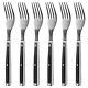 6pcs Table Dinner Forks Set Japanese Vg10 Damascus Steel G10 Handle Steak Forks
