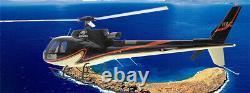 700 Black Orange AS-350 RC Helicopter Fuselage 700 Size V2 Version Xmas Gifts