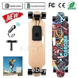 700W Dual Electric Skateboard Longboard Motorized Complete Skateboard Xmas Gift