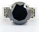 8 Ct Black Diamond Ring Heavy Setting Quality Aaa Certified! Christmas Gift
