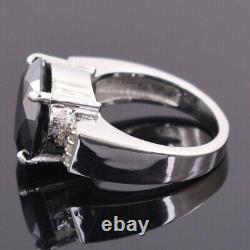 8 Ct Black Diamond Ring Heavy Setting Quality AAA Certified! Christmas Gift
