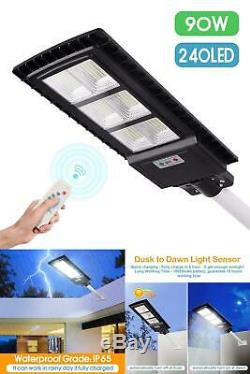 90W Solar LED Street Light Motion Sensor Lampara Farola Luz De Seguridad Patio