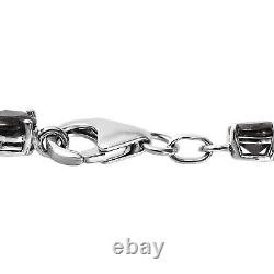 925 Silver Natural Black Karelian Shungite Tennis Bracelet Gift Size 8 Ct 11.2