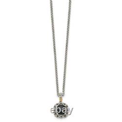 925 Sterling Silver 14k Black Onyx Chain Necklace Pendant Charm Natural Stone