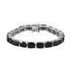925 Sterling Silver Natural Black Tourmaline Tennis Bracelet Size 8 Ct 48.4