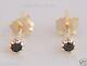 9ct Gold Extra Tiny Small 1.5mm Black Sapphire Studs Earrings B'day X'mas Gift N