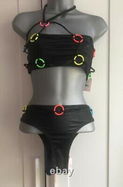 Agent Provocateur Bikini Black Neon size 4 BNWT Christmas Gift Present