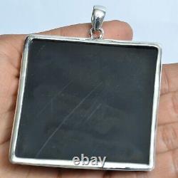 Anniversary Gift For Her Black Onyx Gemstone Pendant Silver Jewelry 17267