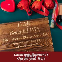 Anniversary for Wife Her Anniversary Women Engraved Wooden Gift Set'To My Beaut