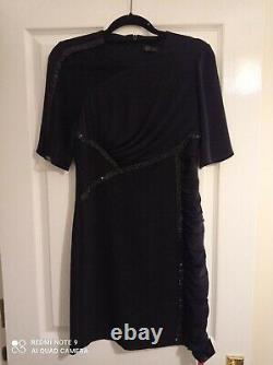Authentic Versace Black Crystal Embellished Silk Dress Christmas GiftRRP £2870