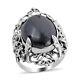 Bali Legacy 925 Silver Natural Black Tourmaline Promise Ring Gift Size 7 Ct 20