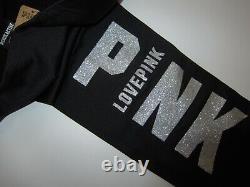 BLING Victoria Secret Pink ENSIGN GLITTER DOG LOGO TEE SHIRT LEGGING PANT XL SET