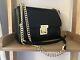 Bnwt Michael Kors Mindy Gold Chain Strap Black Leather Shoulder Bag Xmas Gift