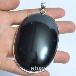 Birthday Gift For Her Black Onyx Gemstone Pendant Sterling Silver Jewelry 17260