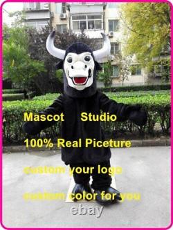 Black Bull Mascot Costumes Cartoon Apparel Birthday Masquerade Christmas Gifts