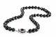 Black Diamond Beaded Necklace 20 Inches 5 Mm Quality Aaa Certified! Ideal Gift