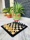 Black Ebony Wood Lacquered 17x 17 Chess Professional Handmade Christmas Gift