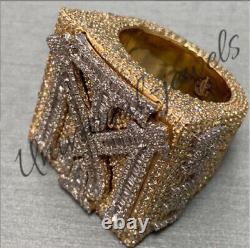 Black Friday 3ct Baguette Cubic Zirconia Mens Customize Ring Free Gift Silver