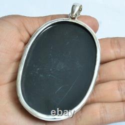 Black Onyx Gemstone Pendant Handmade 925 Sterling Silver Gift For Mother 17260
