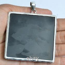 Black Onyx Gemstone Pendant Handmade 925 Sterling Silver Gift For Mother 17307