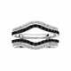 Black & White Diamond 18k White Gold Over Enhancer Wrap Ring Anniversary Gift