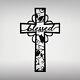 Blessed Cross Metal Wall Art Sign Home Christian Church Decor Christmas Gifts